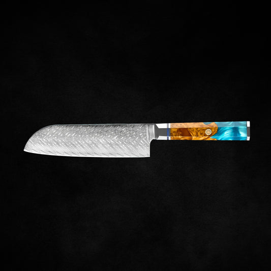 Akarui Damascus Santoku