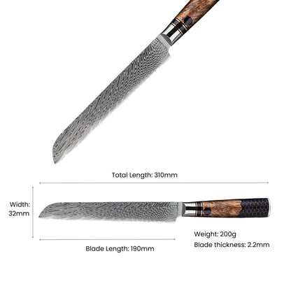 Asahi Damascus Bread Knife